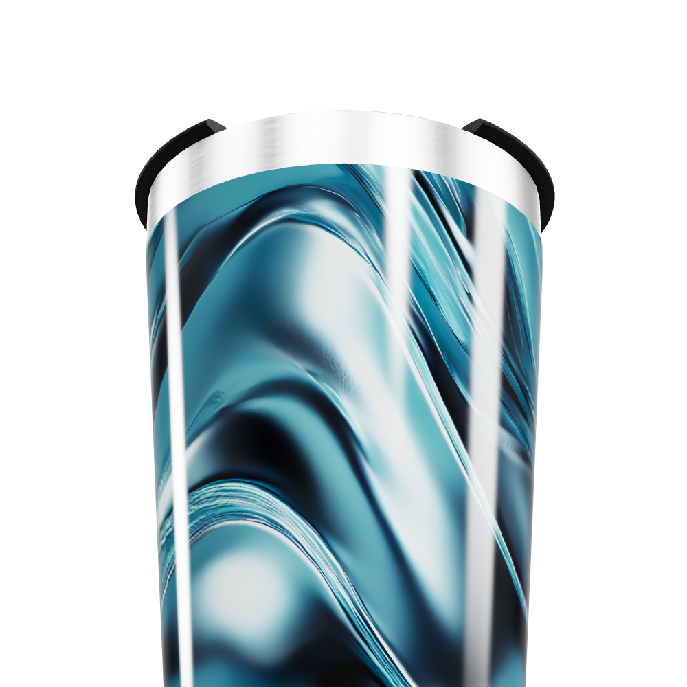 Copo Térmico - Estampa Ondulada Azul