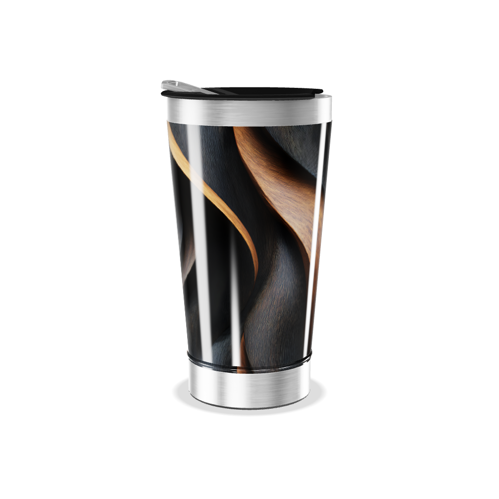 Copo Térmico - Estampa Abstrata Madeira