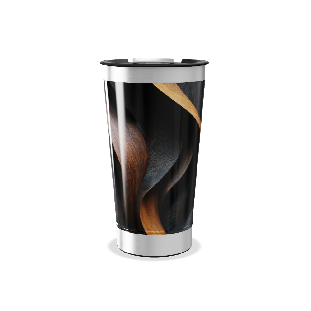 Copo Térmico - Estampa Abstrata Madeira