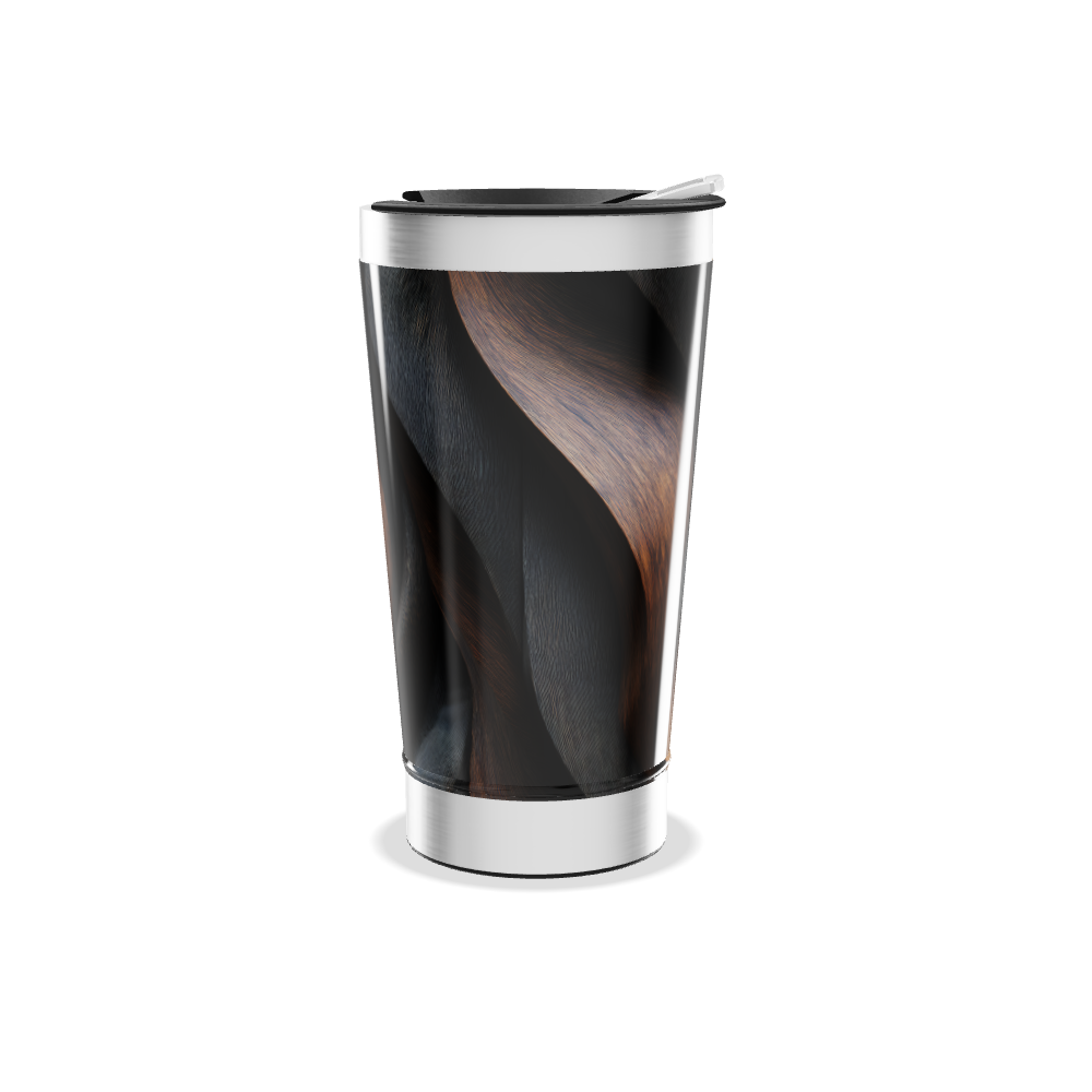 Copo Térmico - Estampa Abstrata Madeira