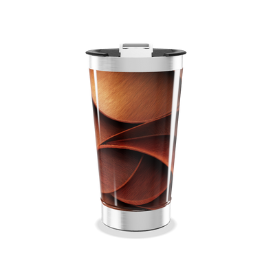 Copo Térmico - Estampa Madeira Aço Inox