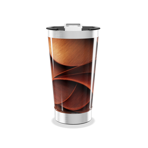 Copo Térmico - Estampa Madeira Aço Inox