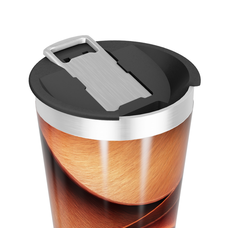 Copo Térmico - Estampa Madeira Aço Inox