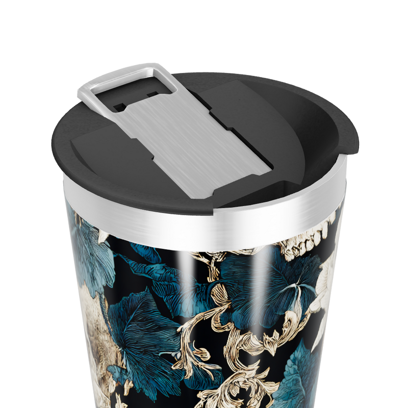 Copo Térmico - Estampa Caveira Floral