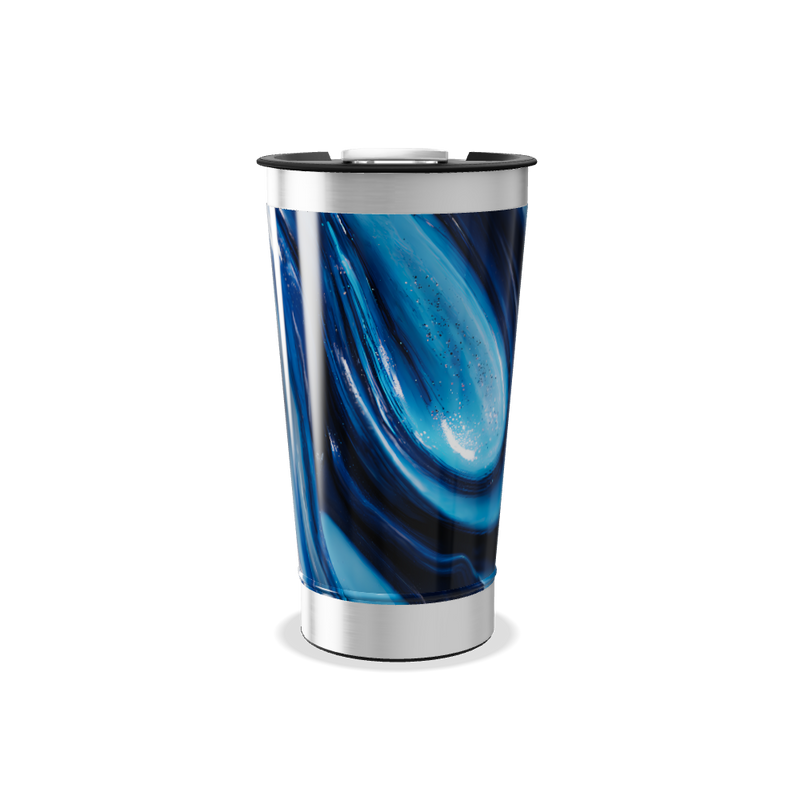Copo Térmico - Azul Marmorizado aço inox