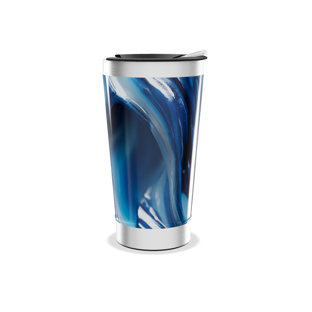 Copo Térmico - Azul Marmorizado aço inox