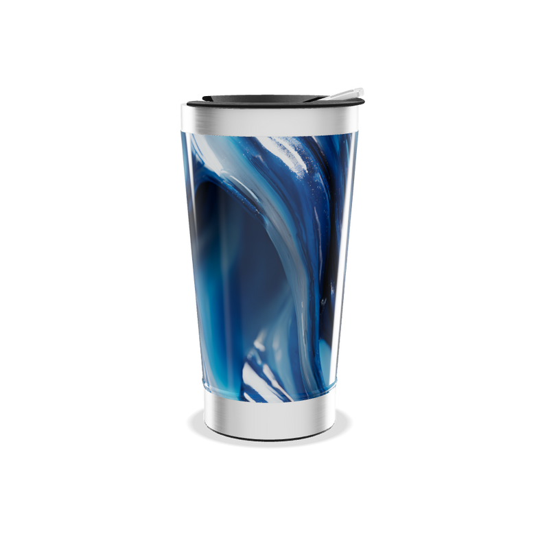 Copo Térmico - Azul Marmorizado aço inox
