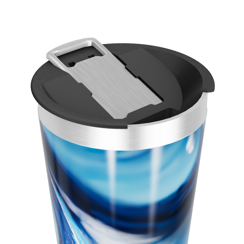 Copo Térmico - Azul Marmorizado aço inox