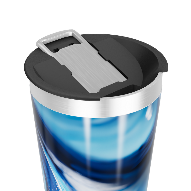 Copo Térmico - Azul Marmorizado aço inox