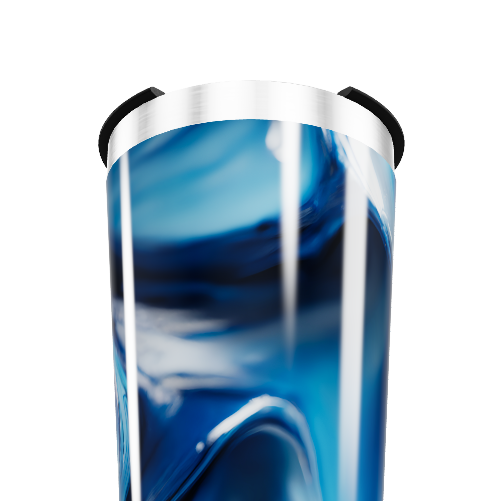 Copo Térmico - Azul Marmorizado aço inox