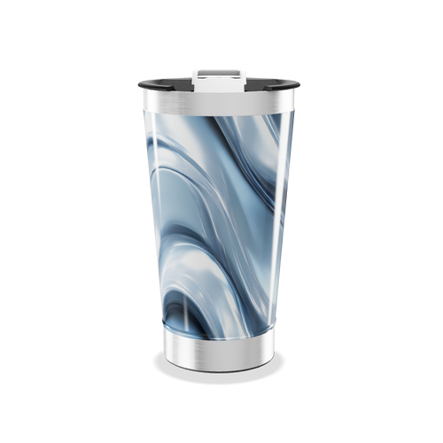 Copo Térmico - Azul Mármore Inox