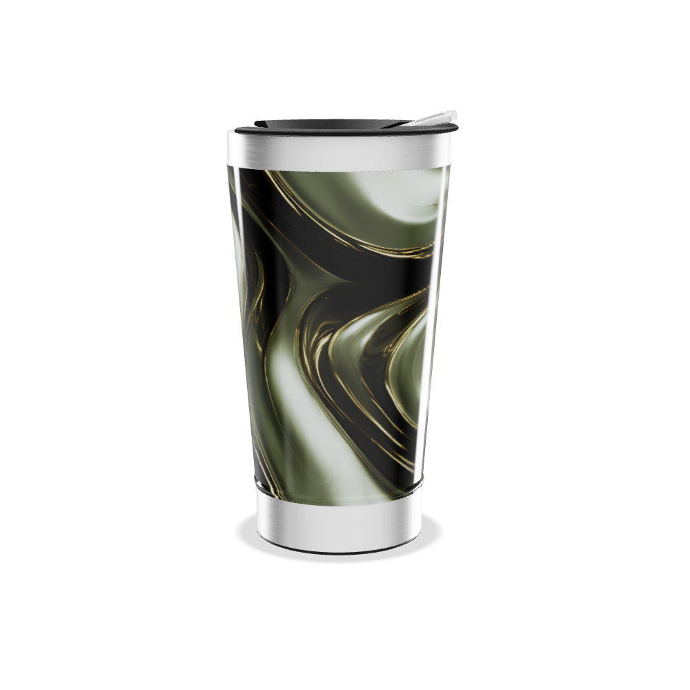 Copo Térmico - Verde Marmorizado Aço Inox