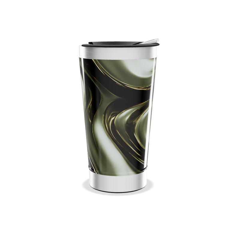 Copo Térmico - Verde Marmorizado Aço Inox