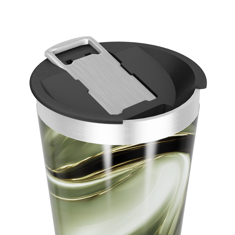 Copo Térmico - Verde Marmorizado Aço Inox