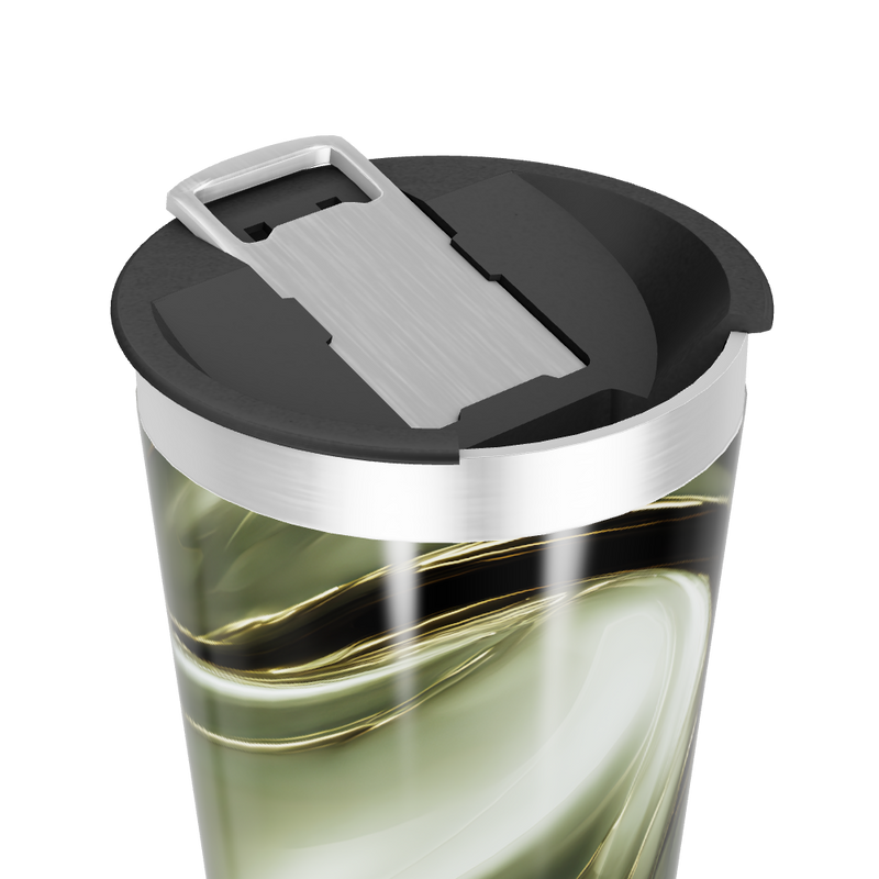 Copo Térmico - Verde Marmorizado Aço Inox