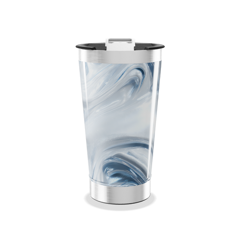 Copo Térmico - Mármore Azul Aço Inox