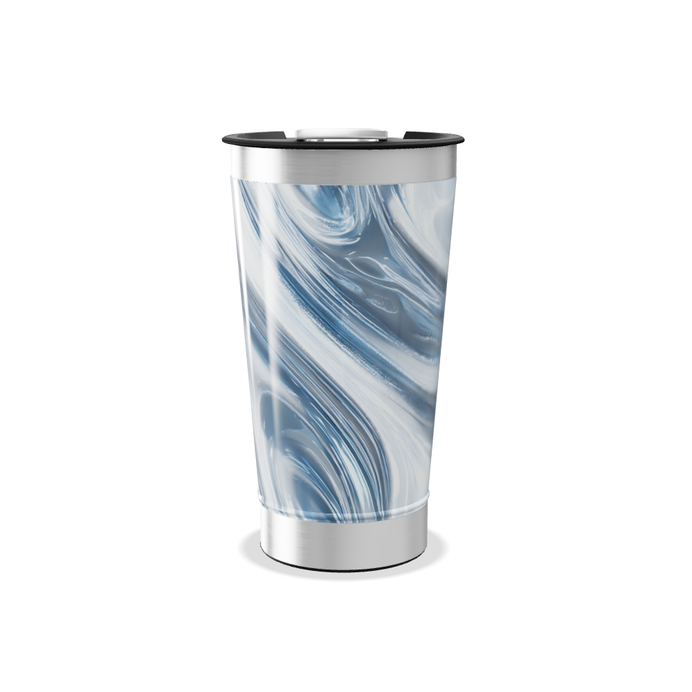 Copo Térmico - Mármore Azul Aço Inox