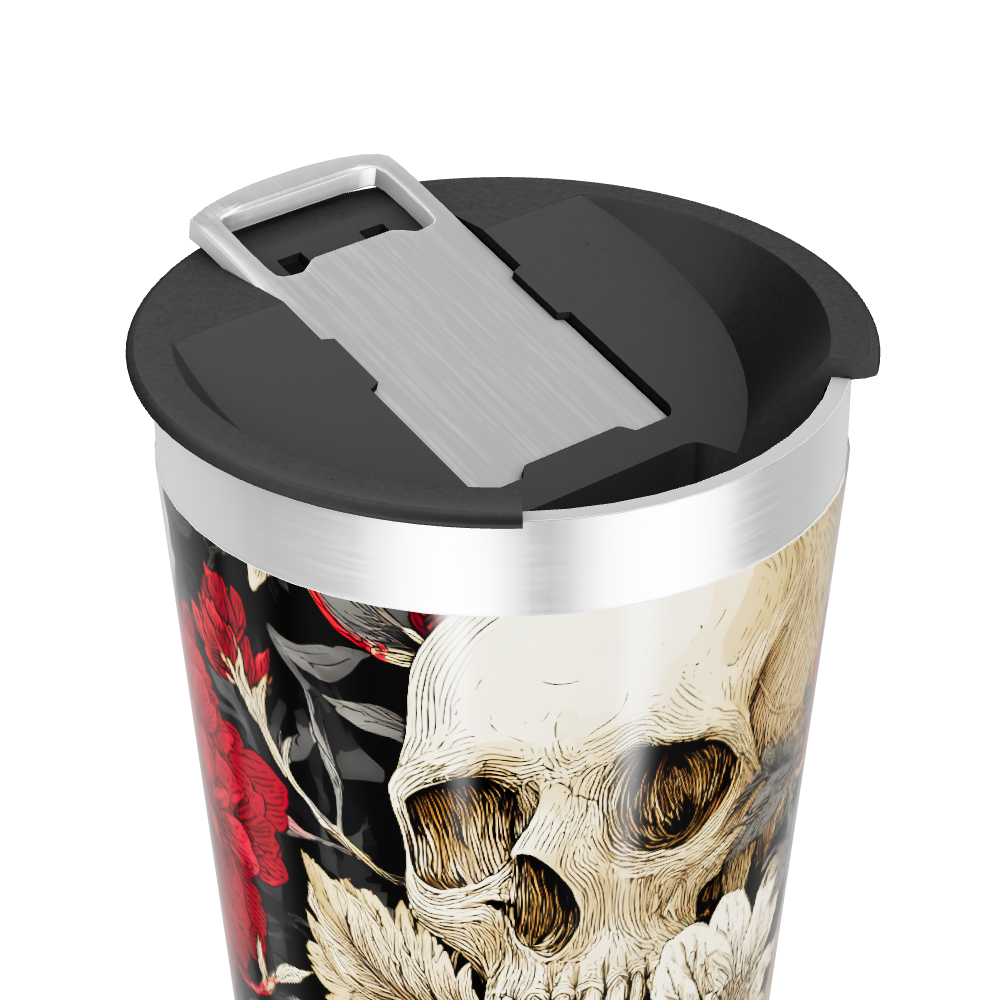 Copo Térmico - Caveira Floral Aço Inox
