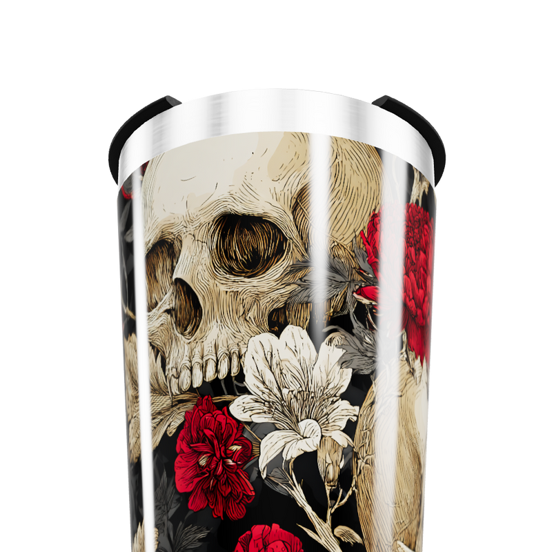 Copo Térmico - Caveira Floral Aço Inox
