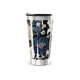 Copo Térmico - Floral Preto e Azul