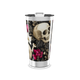 Copo Térmico - Caveira e Flores Preta