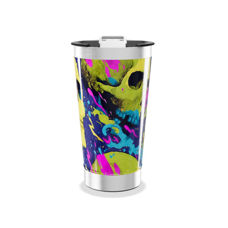 Copo Térmico - Estampa Caveira Colorida