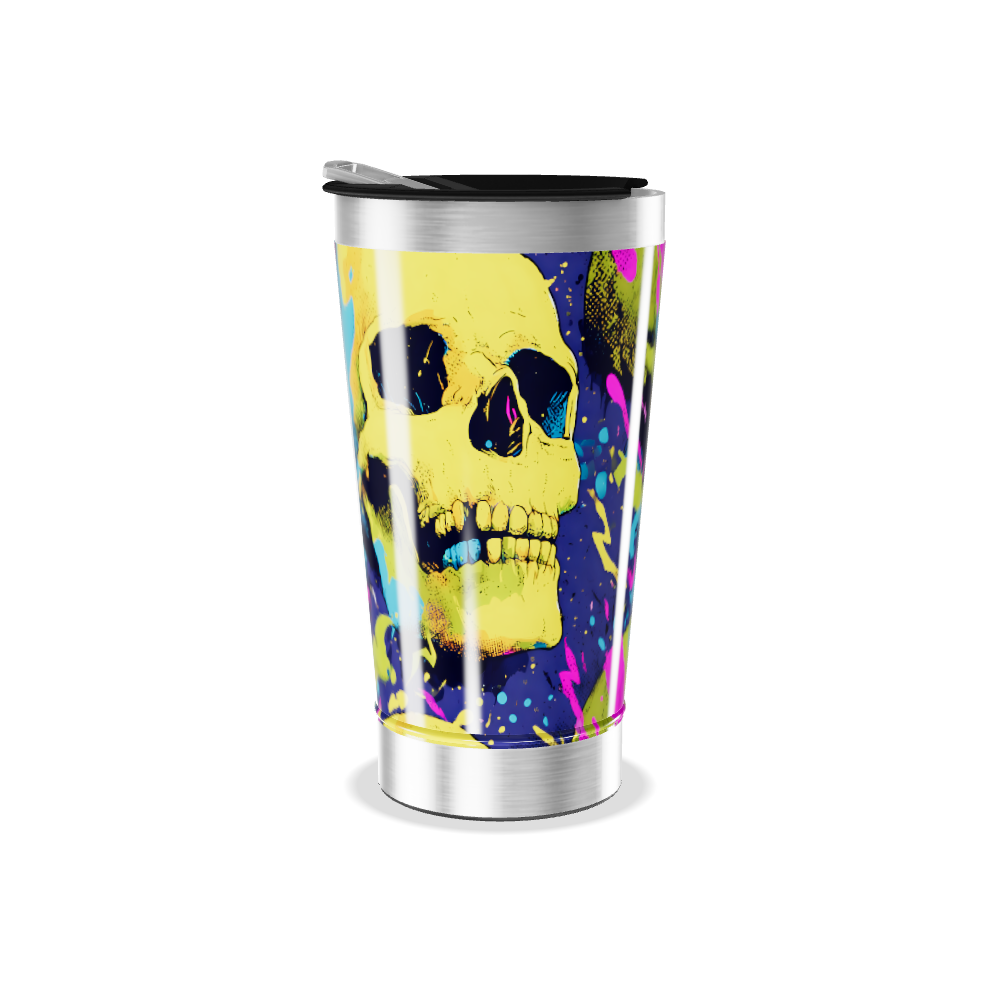 Copo Térmico - Estampa Caveira Colorida