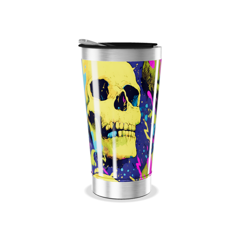 Copo Térmico - Estampa Caveira Colorida
