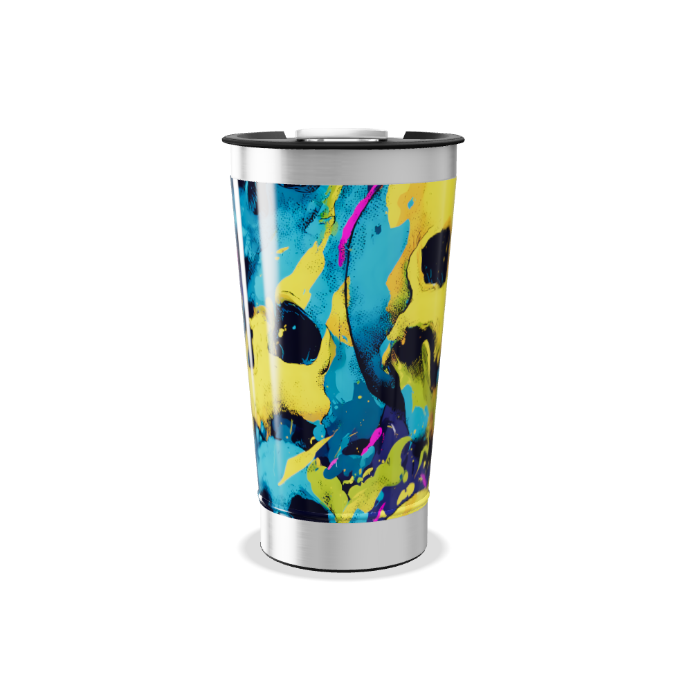 Copo Térmico - Estampa Caveira Colorida