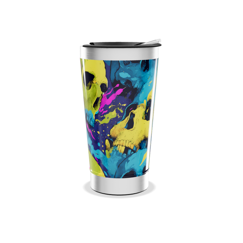 Copo Térmico - Estampa Caveira Colorida