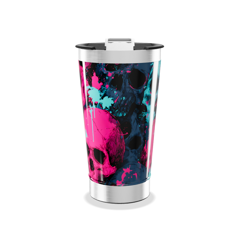 Copo Térmico - Estampa Caveira Colorida