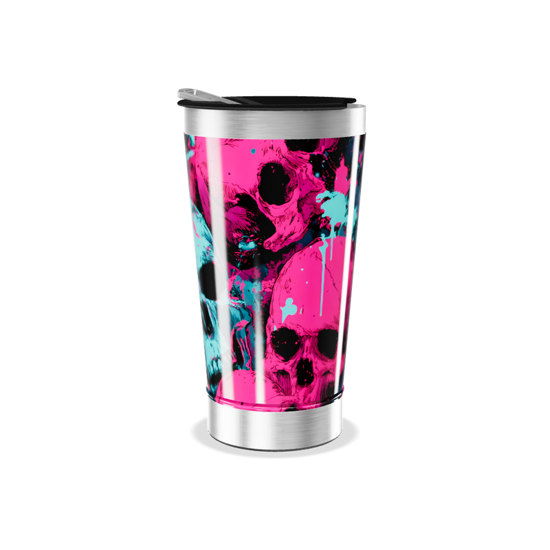 Copo Térmico - Estampa Caveira Colorida