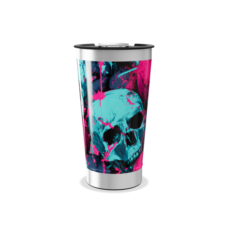 Copo Térmico - Estampa Caveira Colorida