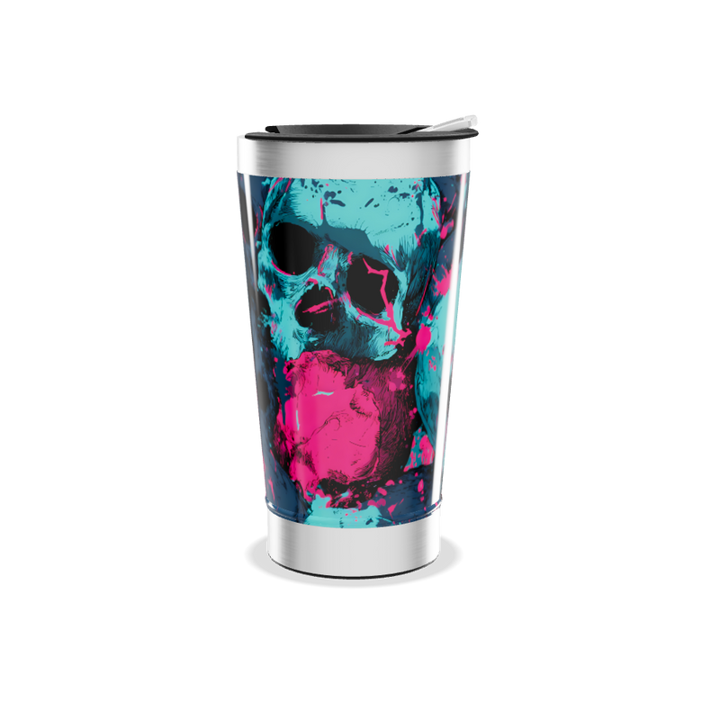 Copo Térmico - Estampa Caveira Colorida