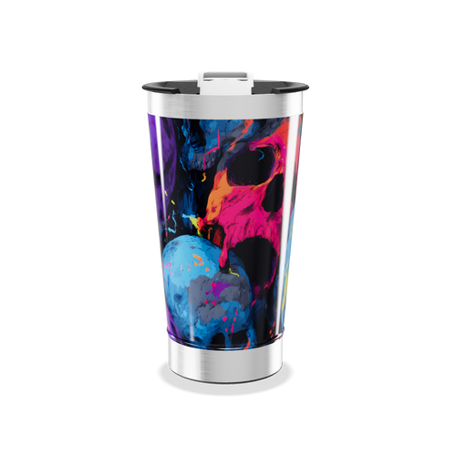 Copo Térmico - Estampa Caveiras Coloridas