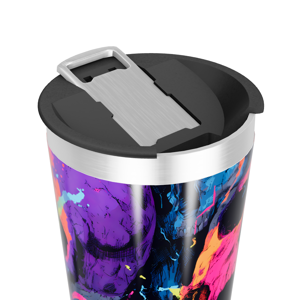 Copo Térmico - Estampa Caveiras Coloridas