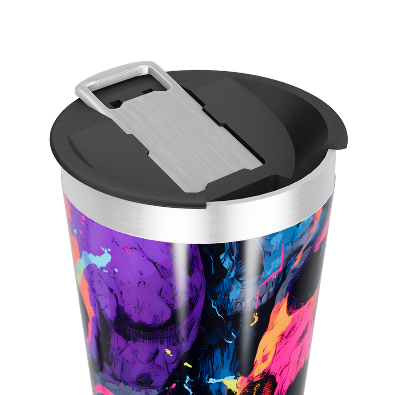 Copo Térmico - Estampa Caveiras Coloridas