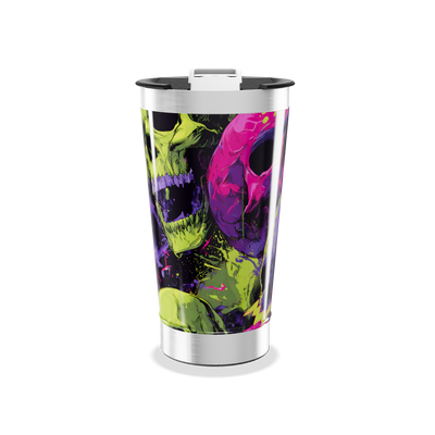 Copo Térmico - Estampa Caveiras Coloridas