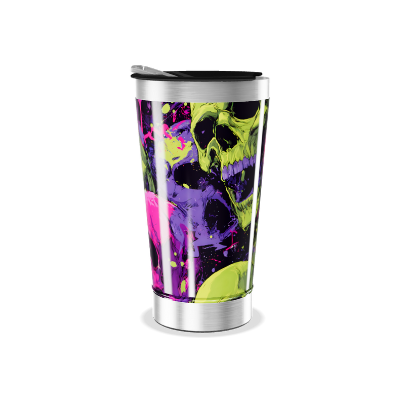 Copo Térmico - Estampa Caveiras Coloridas