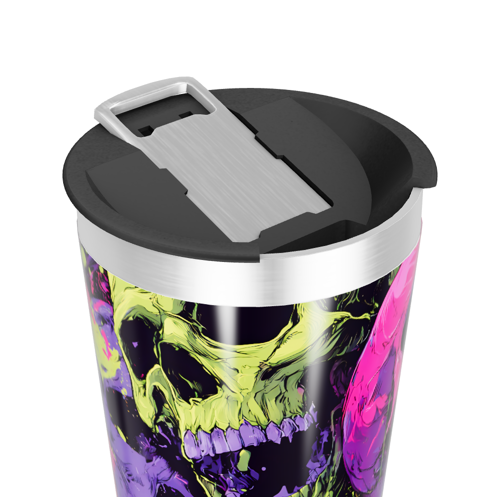 Copo Térmico - Estampa Caveiras Coloridas