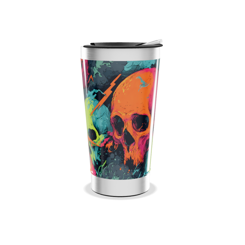 Copo Térmico - Estampa Caveiras Coloridas