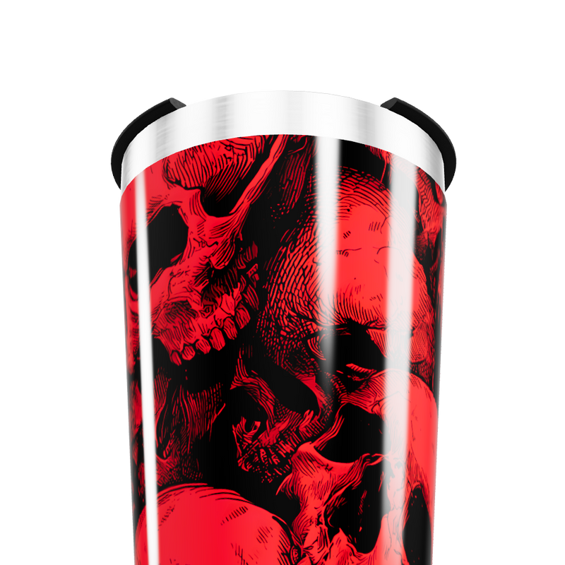 Copo Térmico - Caveiras Vermelhas Aço Inox