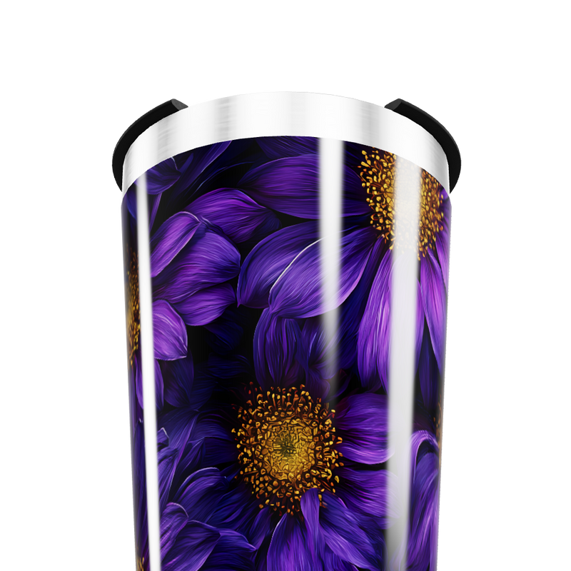 Copo Térmico - Flores Roxas Aço Inox