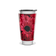 Copo Térmico - Floral Vermelho Inox