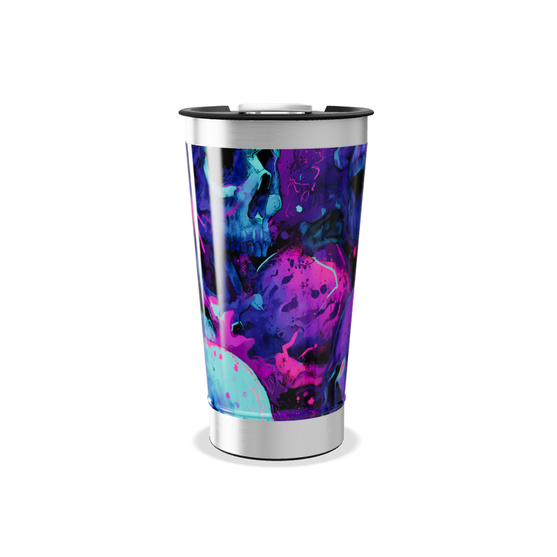 Copo Térmico - Estampa Neon Abstrata