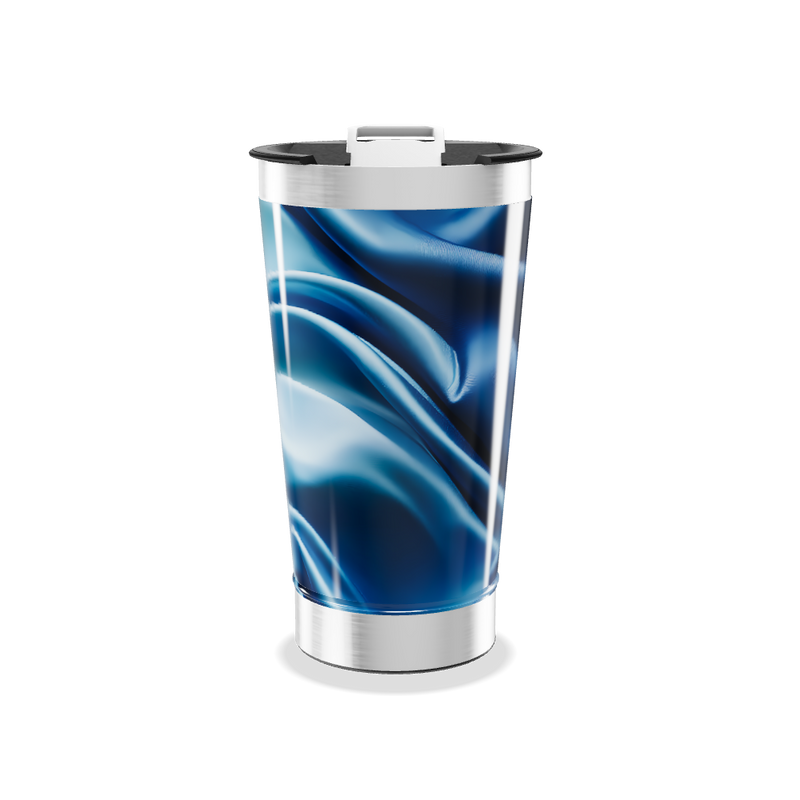 Copo Térmico - Azul com Design Fluido