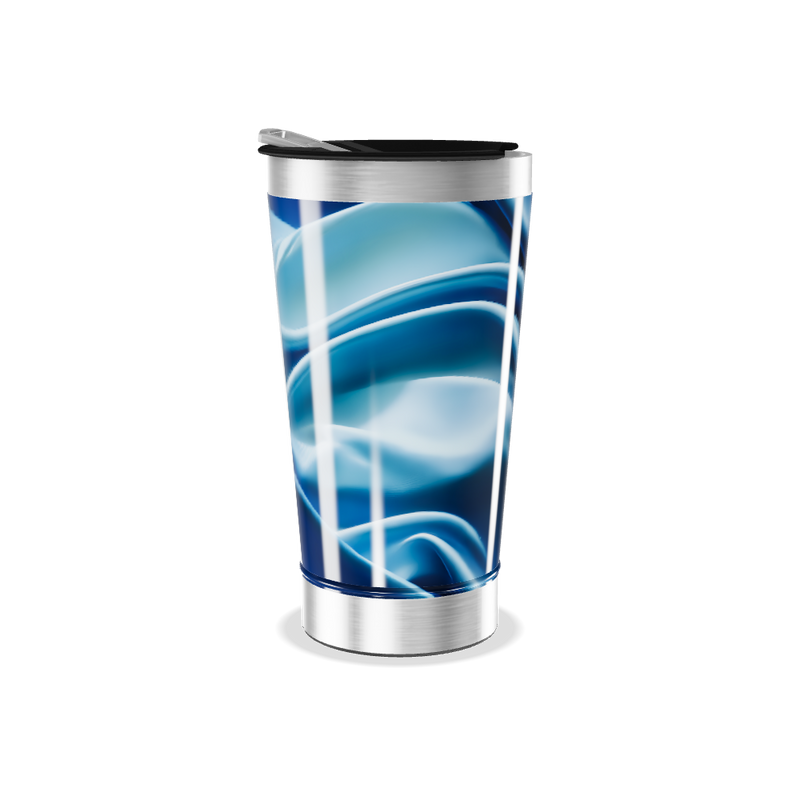 Copo Térmico - Azul com Design Fluido