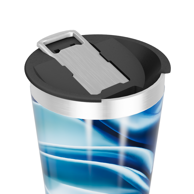 Copo Térmico - Azul com Design Fluido