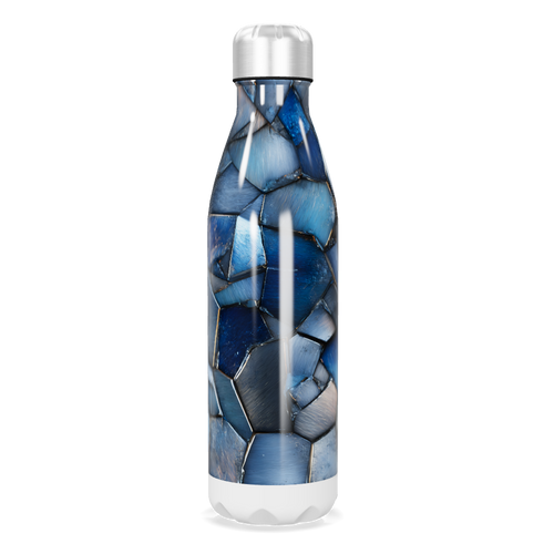 Garrafa Inox Azul - Estampa Geométrica