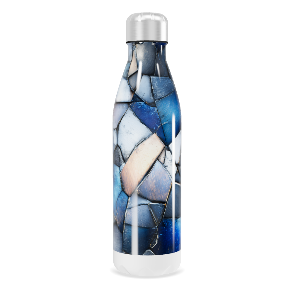 Garrafa Inox Azul - Estampa Geométrica